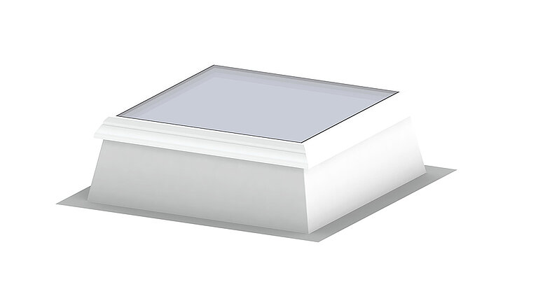 Finestra per tetti piani con telaio in plastica