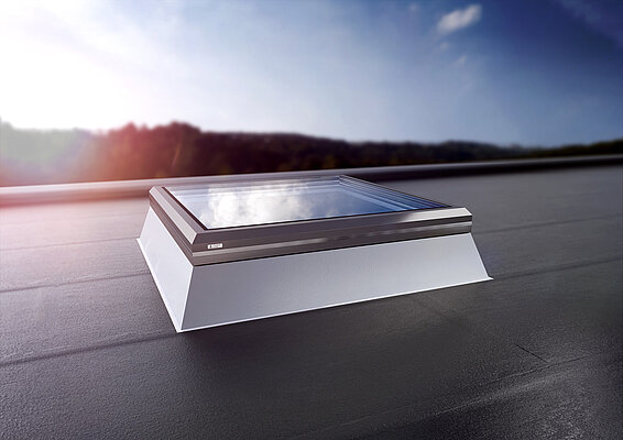 Finestra per tetti piani con telaio in alluminio 0°