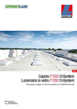 Lucernario a cupola F100